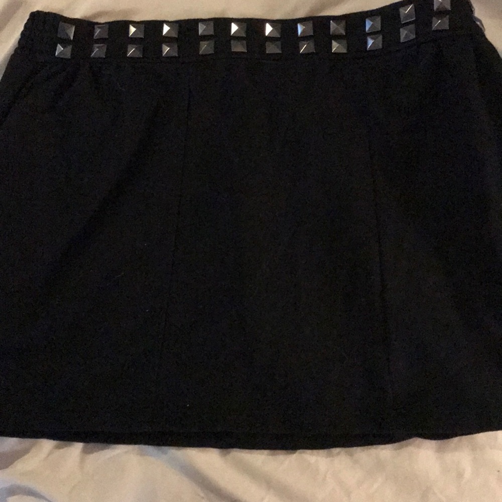 Black mini skirt